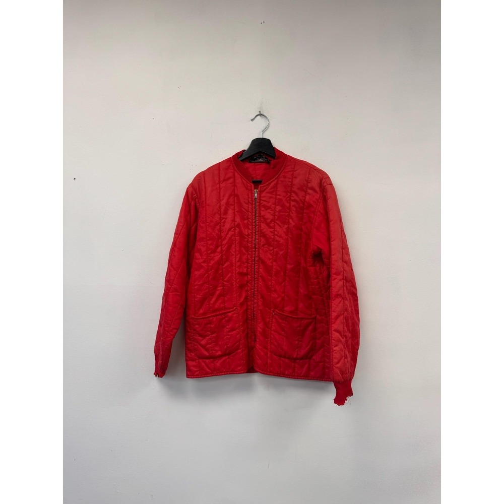 Vintage Outdoor Jacket Mens Medium Red Quilted Insulated Workwear Barn 80s‎